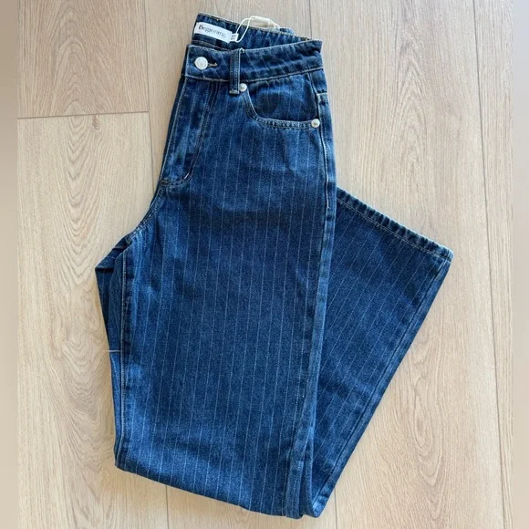 beginning boutique pinstripe slouchy jeans - Picture 7 of 7